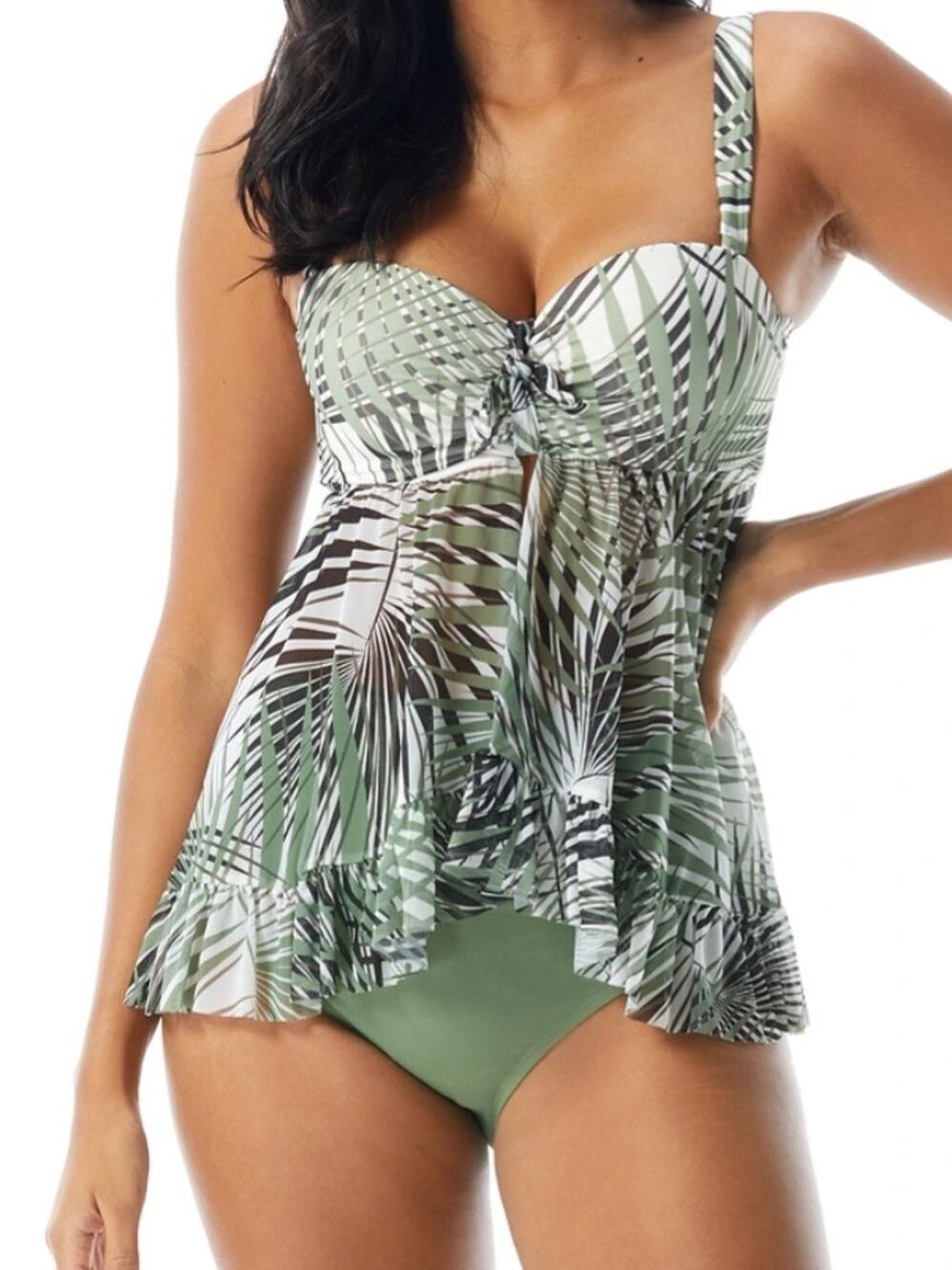 Coco Reef Allure Underwire Tankini Top 32C Endless Summer Palm NWT